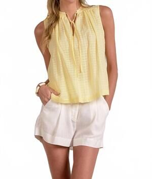 NEW ELAN beach picnic flowy sleeveless top in yellow